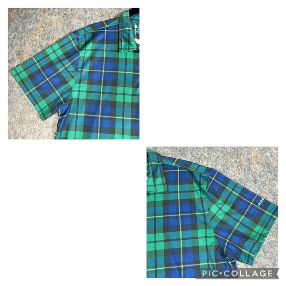 Chubbies Saint Andrew Plaid Tartan Country Club Preppy Golf Polo Shirt Sz L - Picture 14 of 16